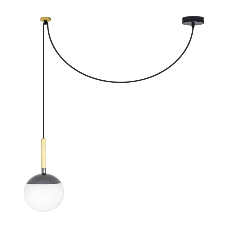 Suspension en verre gris Mine - Faro Barcelona - The Cool Republic