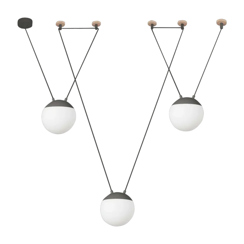 Suspension en verre grise 3L Mine Space - Faro Barcelona - The Cool Republic
