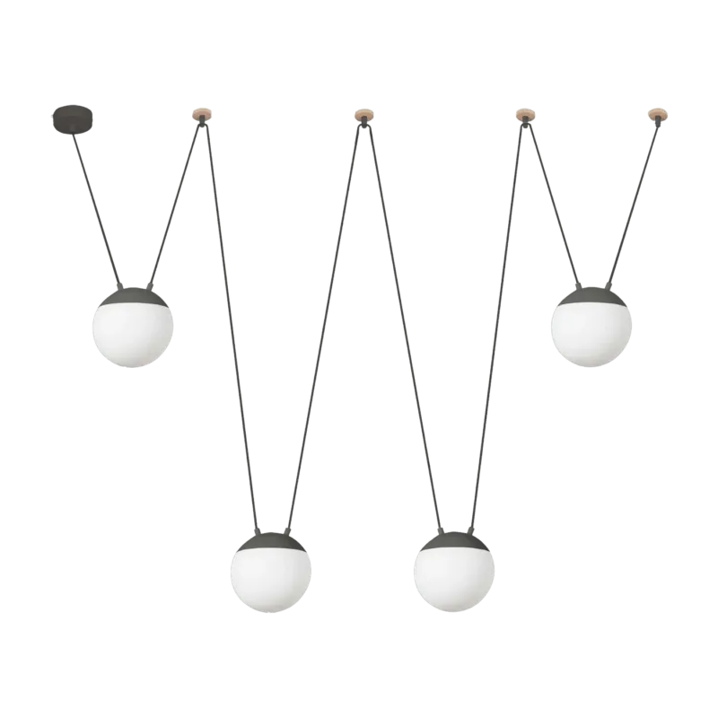 Suspension en verre grise 4L Mine Space - Faro Barcelona - The Cool Republic