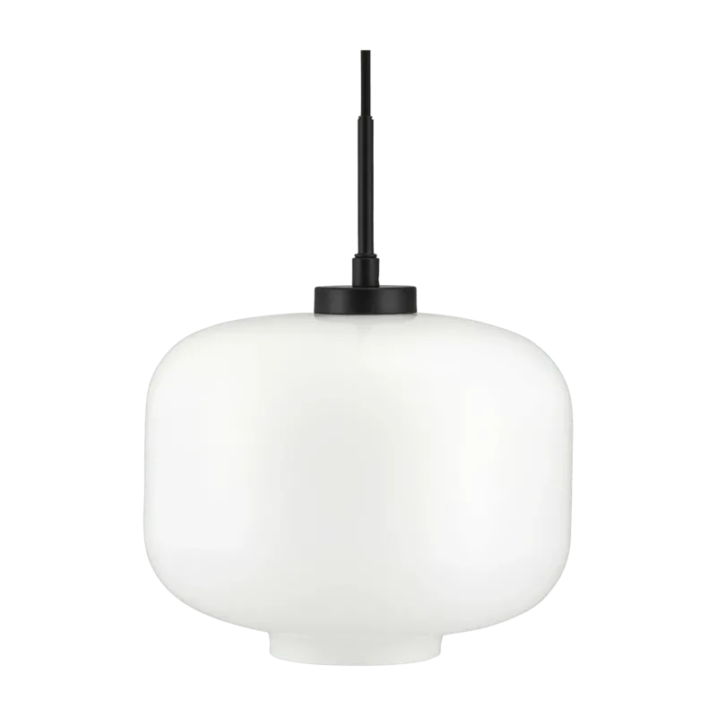 Suspension en verre opale et métal noir 25 cm Arp - Dyberg Larsen - The Cool Republic