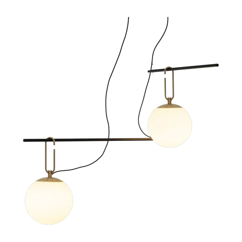 Suspension en verre soufflé NH S3 2 Arms - Artemide - The Cool Republic