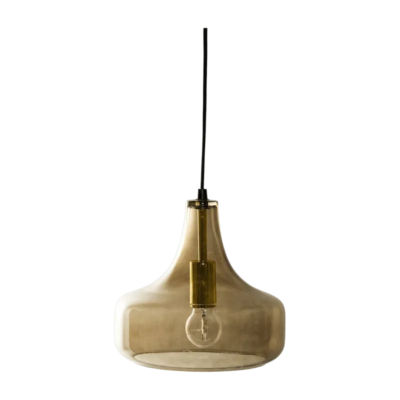 Suspension en verre teinté marron Yuser - Bloomingville - The Cool Republic