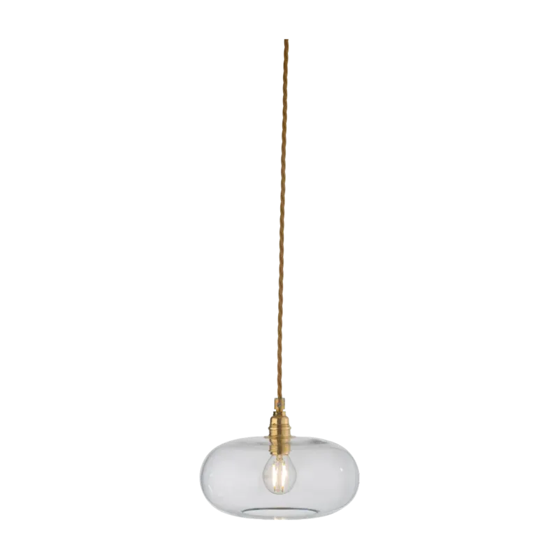 Suspension en verre transparent et détail en laiton 21 cm Horizon - Ebb & Flow - The Cool Republic