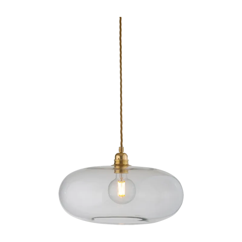 Suspension en verre transparent et détail en laiton 36 cm Horizon - Ebb & Flow - The Cool Republic