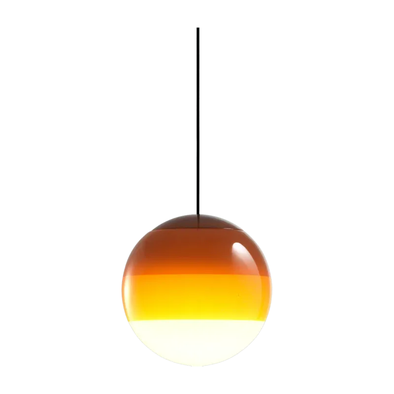 Suspension globe 13,5 cm ambre Dipping Light - Marset - The Cool Republic