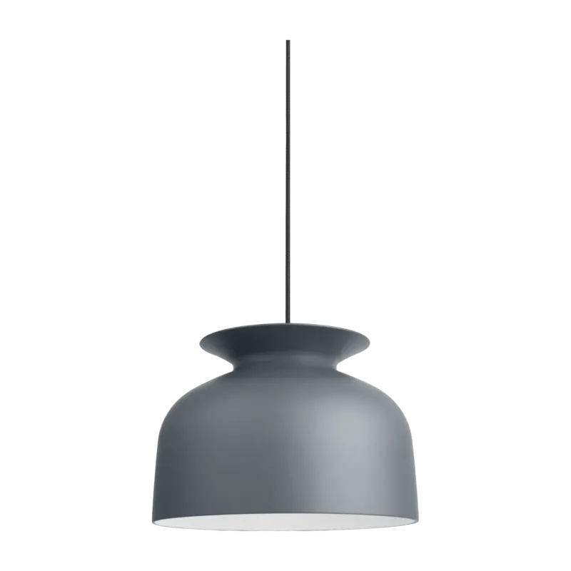 Suspension grise en aluminium 40 cm Ronde - Gubi - The Cool Republic