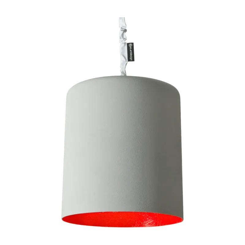 Suspension grise et rouge Bin Cemento - In-es.artdesign - The Cool Republic