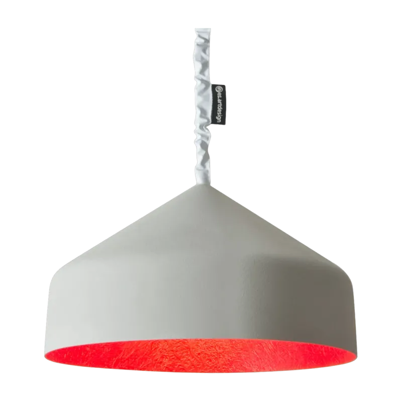 Suspension grise et rouge Cyrus Cemento - In-es.artdesign - The Cool Republic