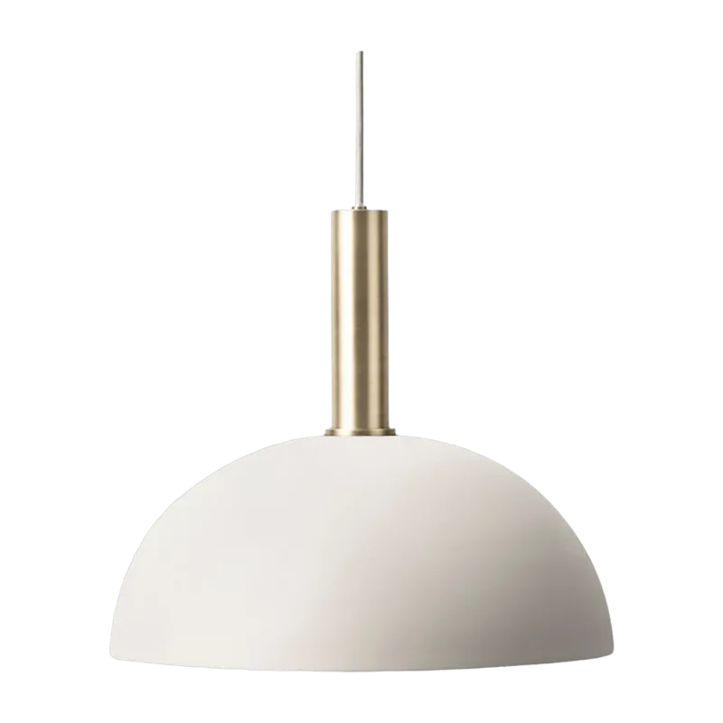 Suspension grise socket high doré Dome Collect - Ferm Living - The Cool Republic