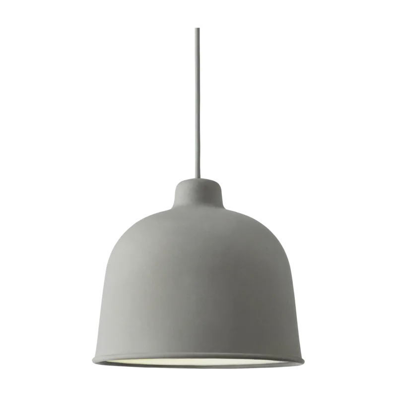 Suspension LED en fibre de bambou gris Grain - Muuto - The Cool Republic