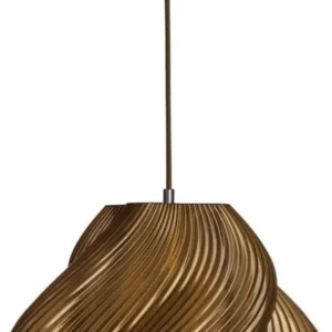 Suspension marron caramel et chrome 30 cm Soft serve 03 - Crème atelier - The Cool Republic