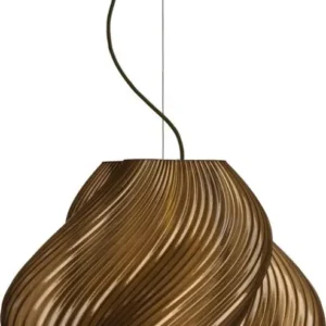 Suspension marron caramel et chrome 48 cm Soft serve Mega - Crème atelier - The Cool Republic
