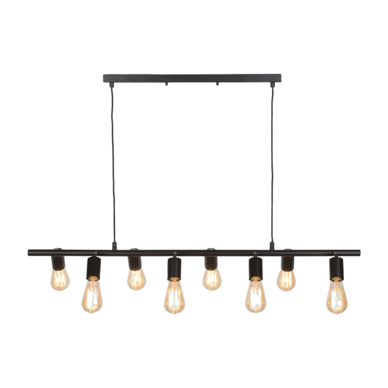Suspension noire ajustable 8 lampes Miami - It's about Romi - The Cool Republic