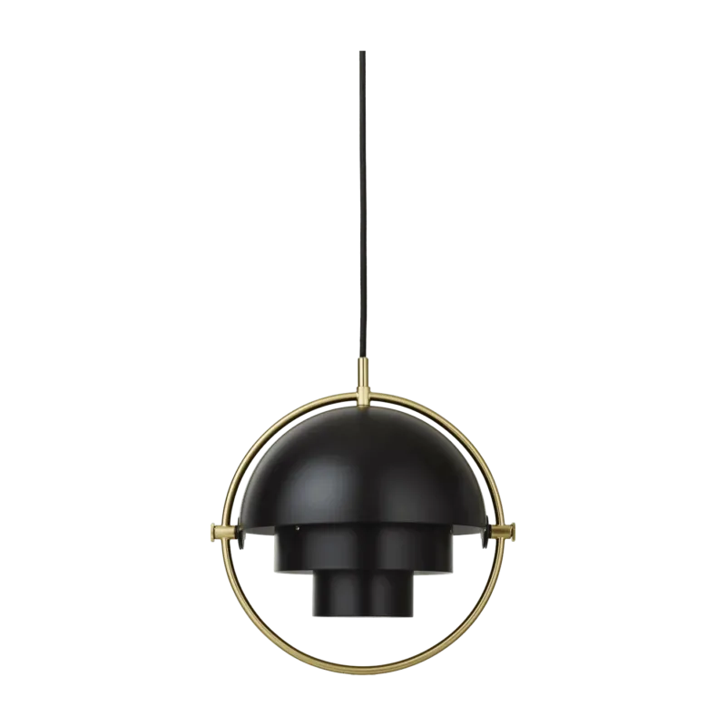Suspension noire base dorée 28 cm Multi-Lite - Gubi - The Cool Republic