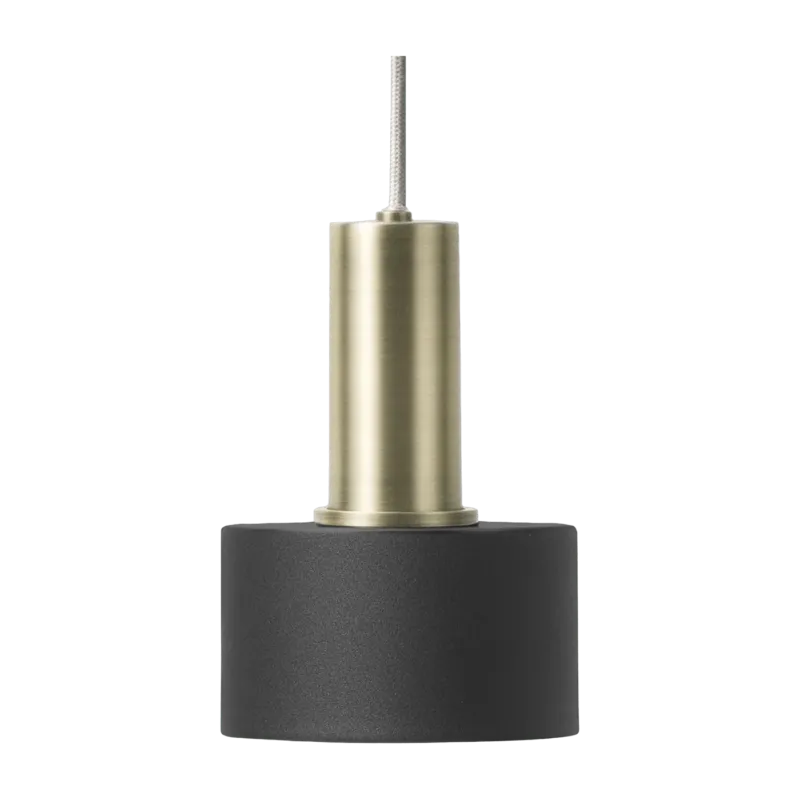 Suspension noire socket low doré Disc Collect - Ferm Living - The Cool Republic