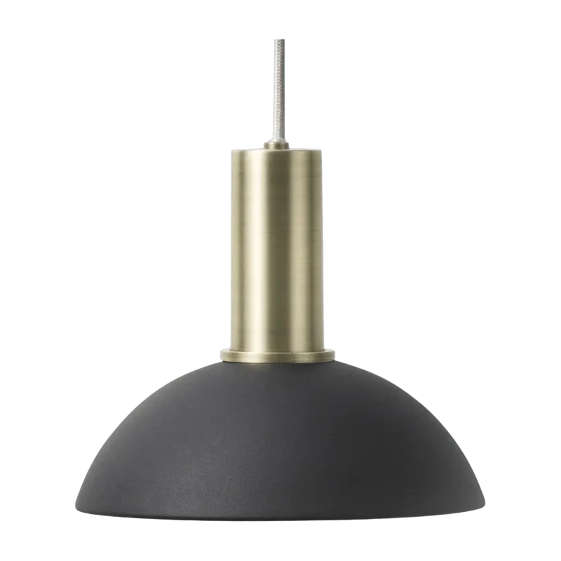 Suspension noire socket low doré Hoop Collect - Ferm Living - The Cool Republic