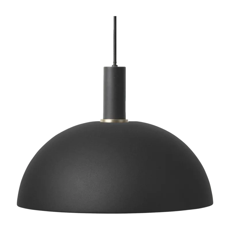 Suspension noire socket low noir Dome Collect - Ferm Living - The Cool Republic