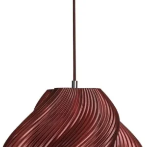 Suspension rouge cerise et chrome 30 cm Soft serve 03 - Crème atelier - The Cool Republic