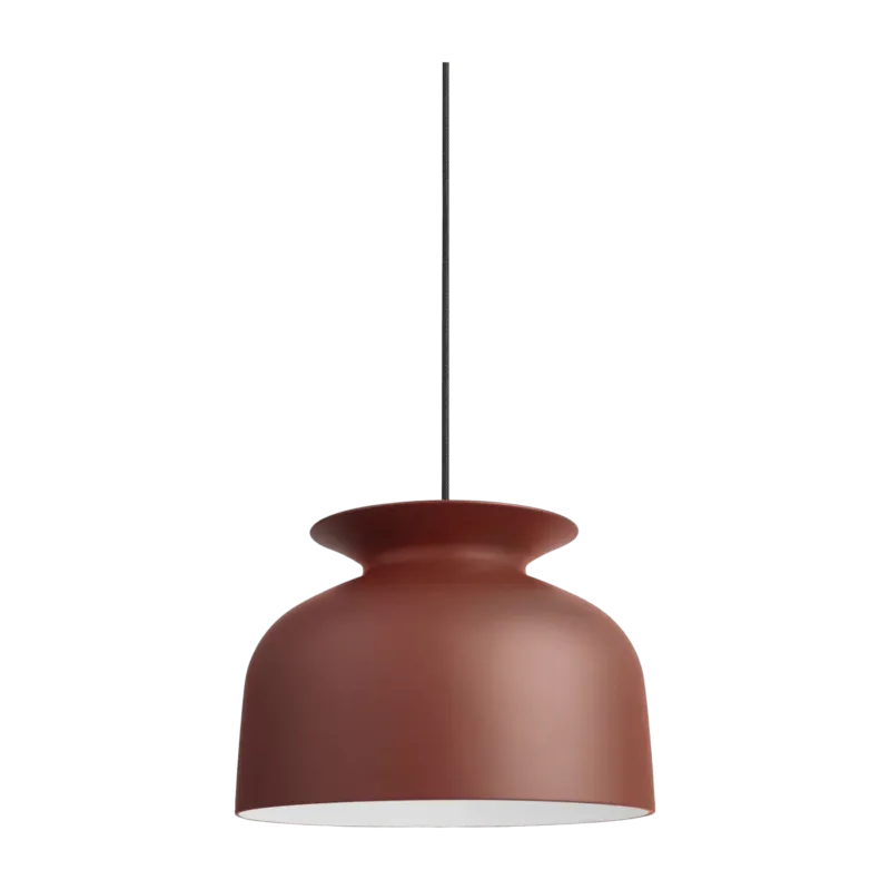Suspension rouge en aluminium 40 cm Ronde - Gubi - The Cool Republic