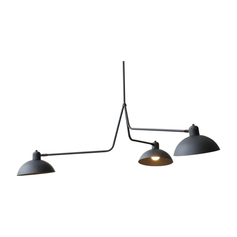 Suspension triple en aluminium noir 81 cm Waldorf - Lambert & Fils - The Cool Republic