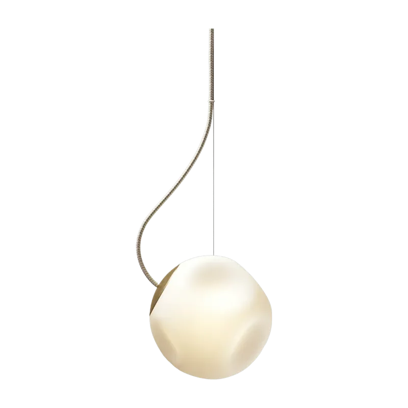 Suspension verre soufflé câble beige Barocco (rosace incluse) - Nordic Tales - The Cool Republic