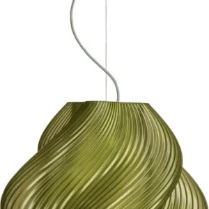 Suspension vert olive et chrome 48 cm Soft serve Mega - Crème atelier - The Cool Republic