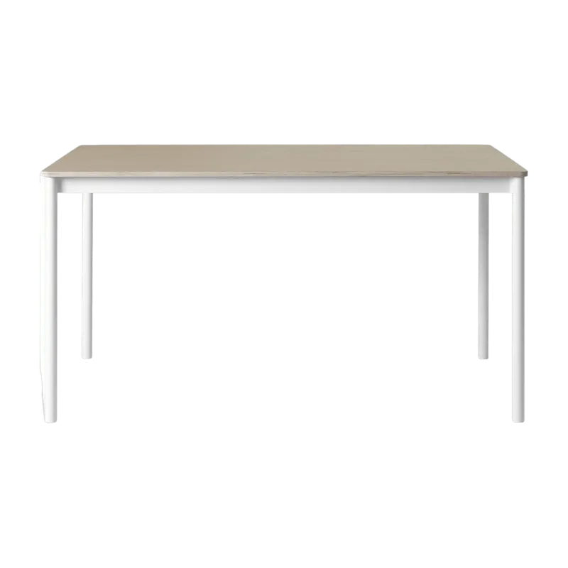 Table 140 cm en chêne piétement blanc Base - Muuto - The Cool Republic