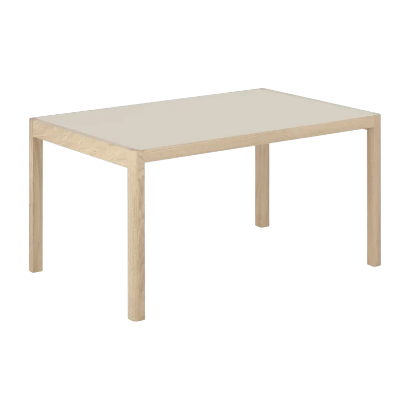 Table 140 cm grise et chêne naturel Workshop - Muuto - The Cool Republic