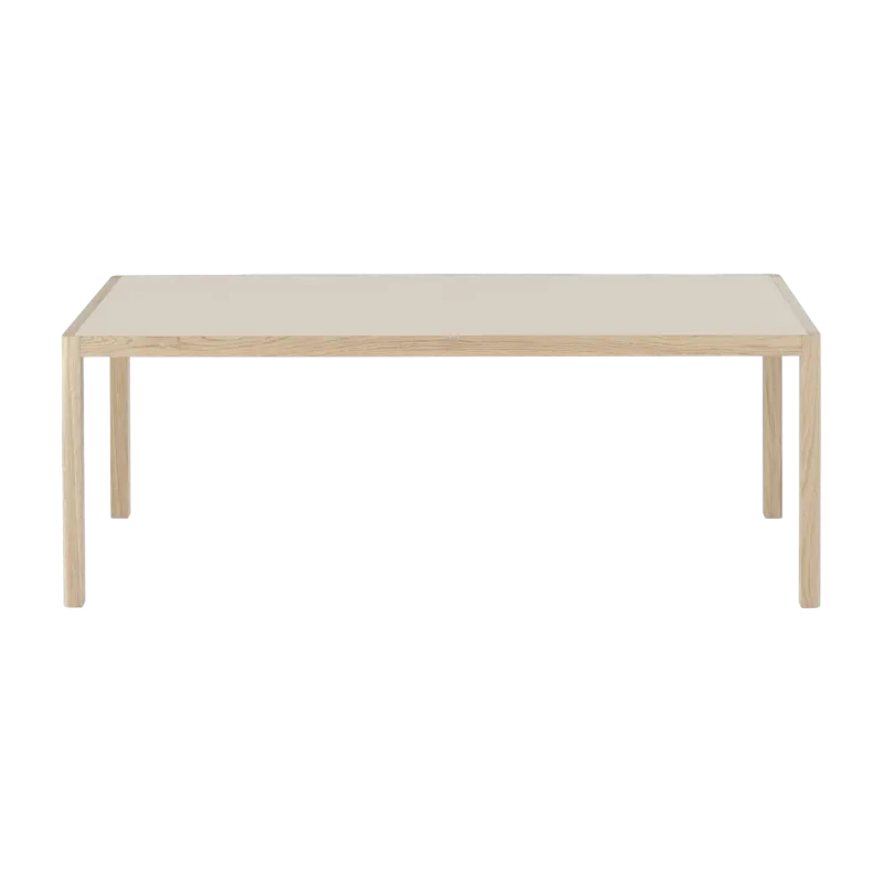 Table 200 cm grise et chêne naturel Workshop - Muuto - The Cool Republic