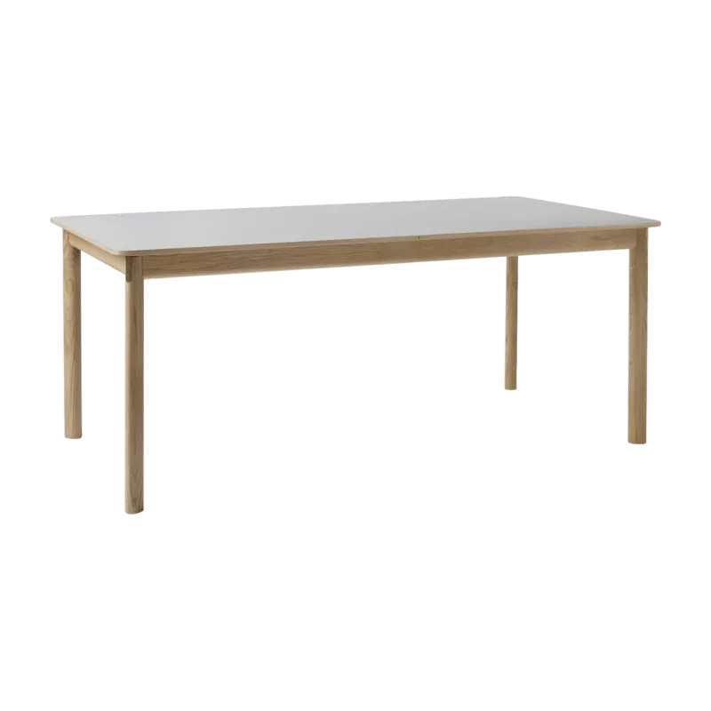 Table à manger avec rallonge en chêne blanchi stratifié Fenix 180 à 280 cm Patch HW1 - &Tradition - The Cool Republic
