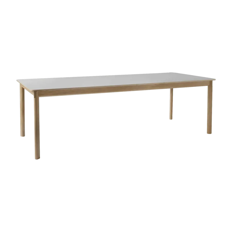 Table à manger avec rallonge en chêne blanchi stratifié Fenix 240 à 340 cm Patch HW2 - &Tradition - The Cool Republic