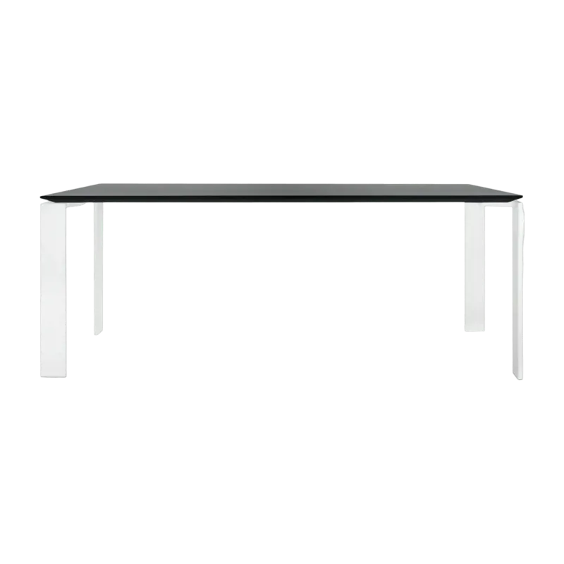 Table à manger blanc et noir 190x79 Four tavolo - Kartell - The Cool Republic