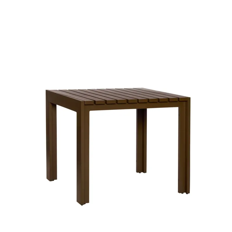 Table à manger de jardin rectangulaire en acier marron 89x80x76cm Haus - Hübsch - The Cool Republic