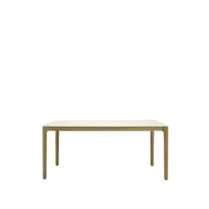 Table à manger d'extérieur rectangulaire en teck et céramique blanc 180x90cm Elko - Vincent Sheppard - The Cool Republic