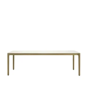 Table à manger d'extérieur rectangulaire en teck et céramique blanc 300x100cm Elko - Vincent Sheppard - The Cool Republic
