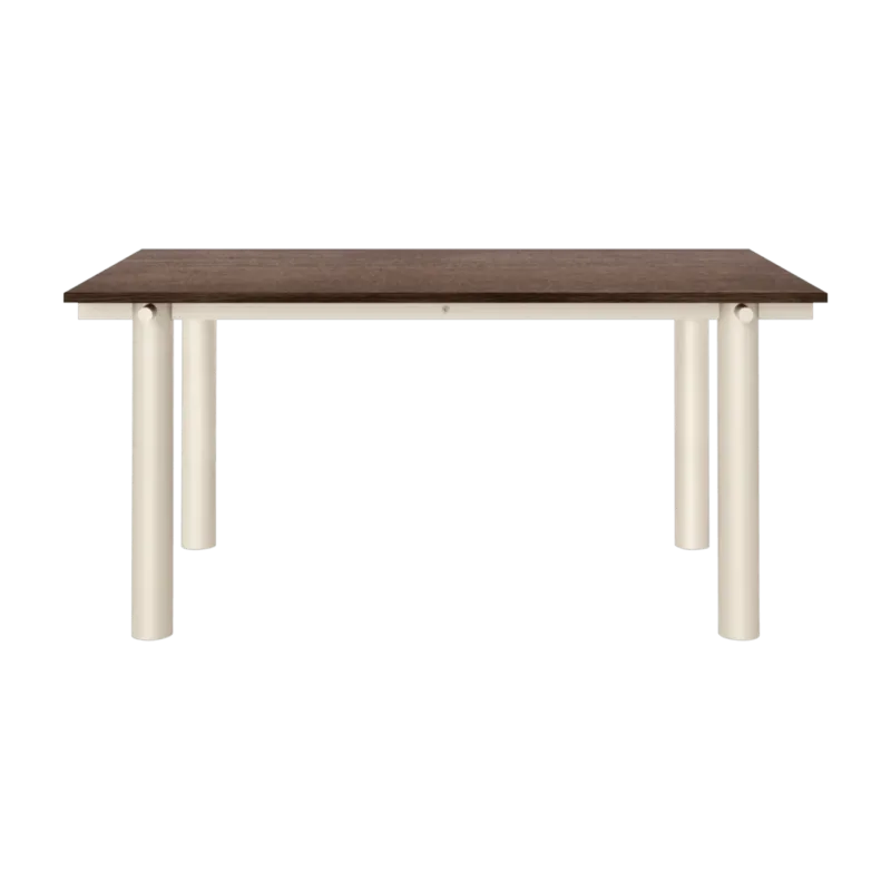 Table à manger en chêne foncé et acier beige clair 160x90cm Atura - Ferm living - The Cool Republic