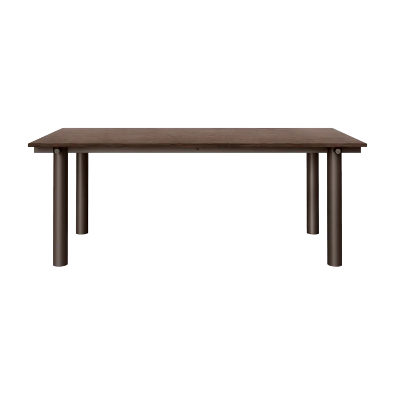 Table à manger en chêne foncé et acier chocolat 200x90cm Atura - Ferm living - The Cool Republic