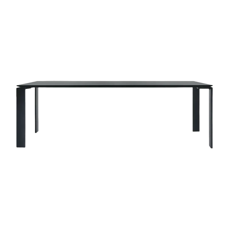 Table à manger noir 223 x 79 cm Soft Touch Four Tavolo - Kartell - The Cool Republic