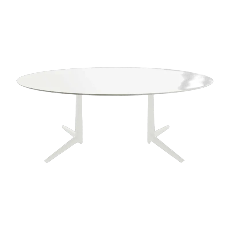 Table à manger ovale blanche 192x118 Multiplo - Kartell - The Cool Republic