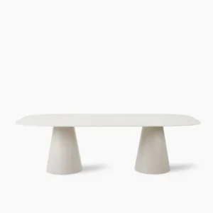 Table à manger rectangulaire en céramique crème et le plateau portland 280x120x75cm Sandro - Vincent Sheppard - The Cool Republic