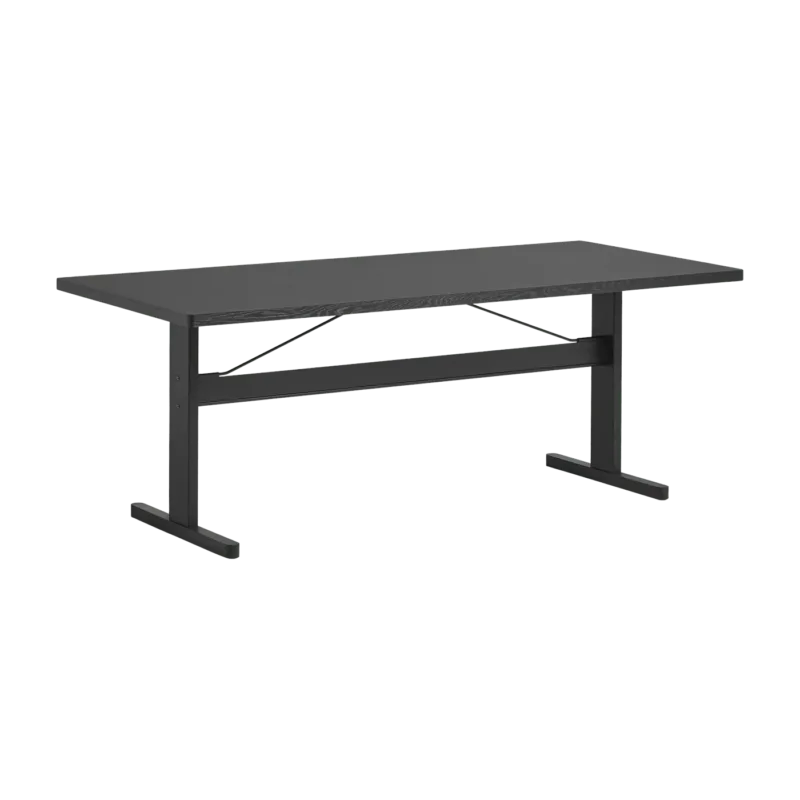 Table à manger rectangulaire en chêne noire 200 cm Passerelle - Hay - The Cool Republic