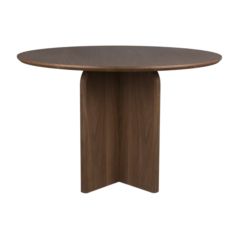 Table à manger ronde en bois marron foncé 120cm Alma - The Cool Republic - The Cool Republic