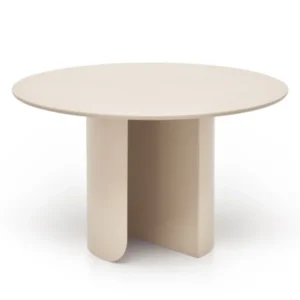 Table à manger ronde en chêne beige et acier beige 120x74cm Plateau - Fest Amsterdam - The Cool Republic