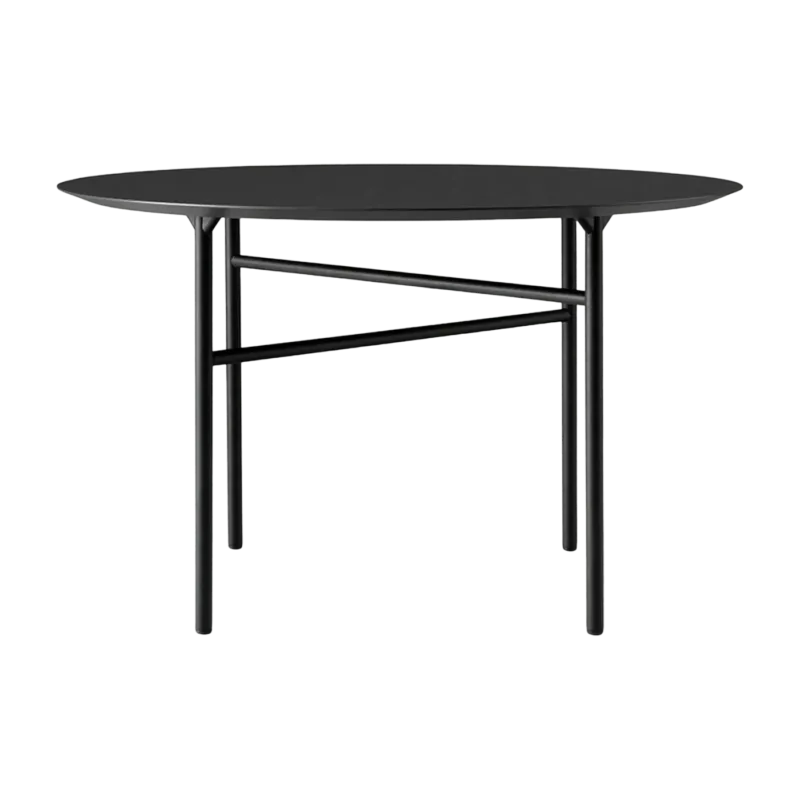 Table à manger ronde en chêne noir 120 cm Snaregade - Audo - The Cool Republic