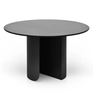 Table à manger ronde en chêne noir et acier noir 120x74cm Plateau - Fest Amsterdam - The Cool Republic