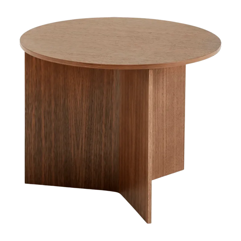 Table base ronde en noyer Slit - HAY - The Cool Republic