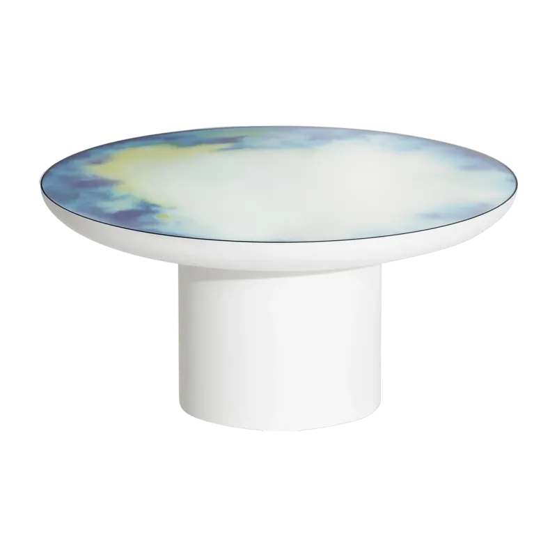 Table basse bleu-jaune 75 cm Francis - Petite Friture - The Cool Republic