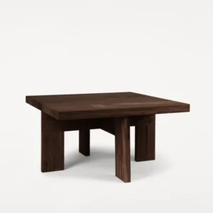 Table basse carrée style ferme en chêne marron foncé 70 x 70 x 37 cm Farmhouse - Frama - The Cool Republic