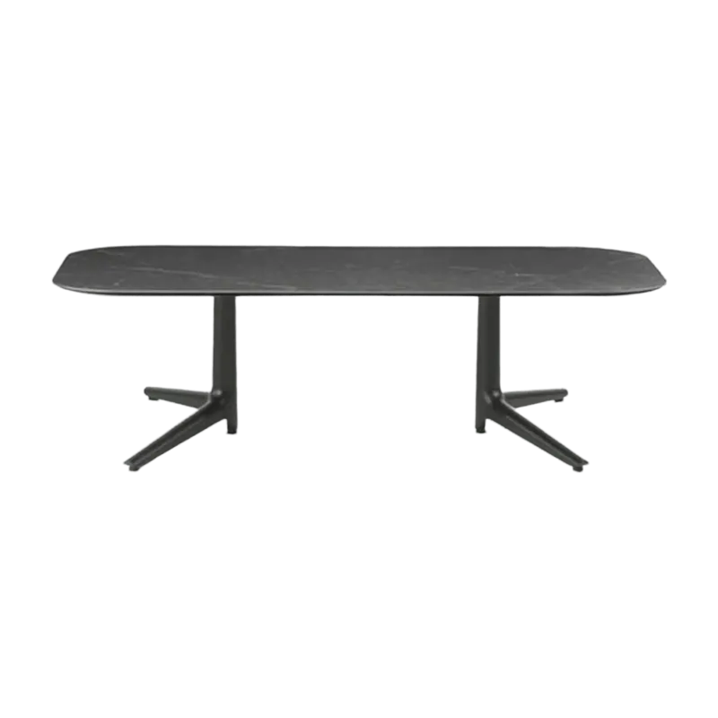 Table basse effet marbre noir 180x90 Multiplo - Kartell - The Cool Republic