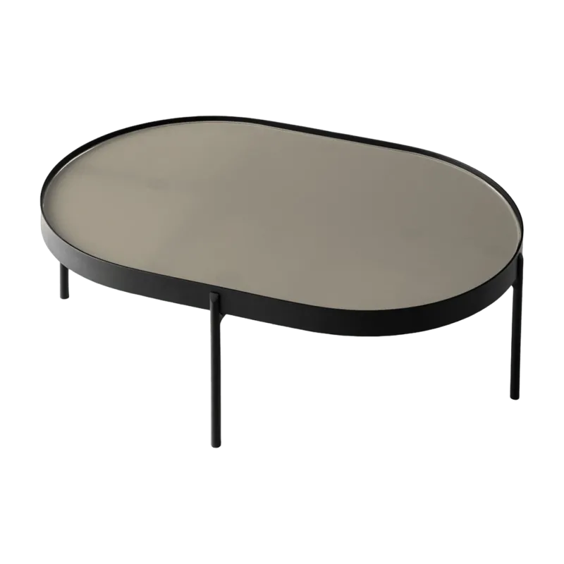 Table basse en acier beige 75 cm NoNo - Audo - The Cool Republic